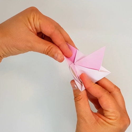 origami angel paper fold step 11