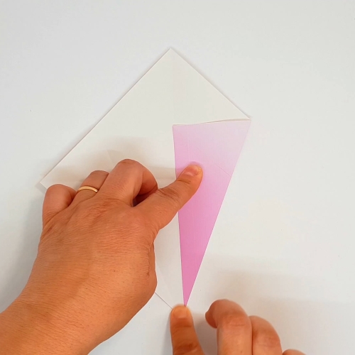 origami angel paper fold step 2