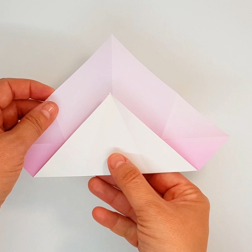 origami angel paper fold step 4