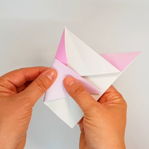 origami angel paper fold step 6