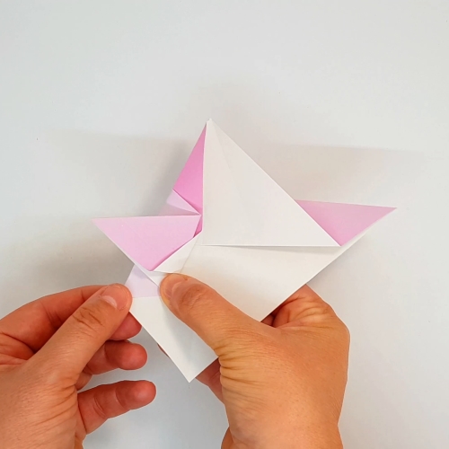 origami angel paper fold step 7