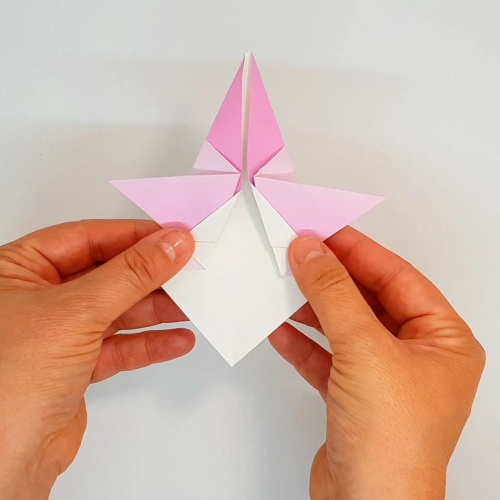 origami angel paper fold step 8