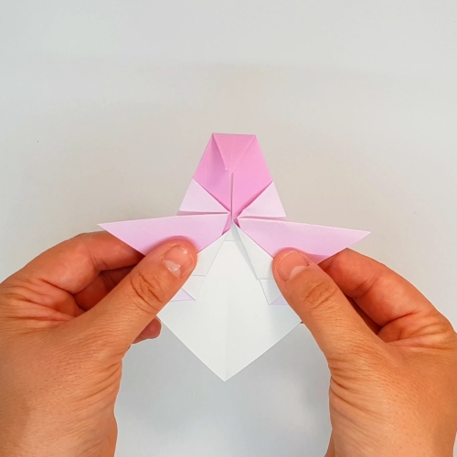 origami angel paper fold step 9