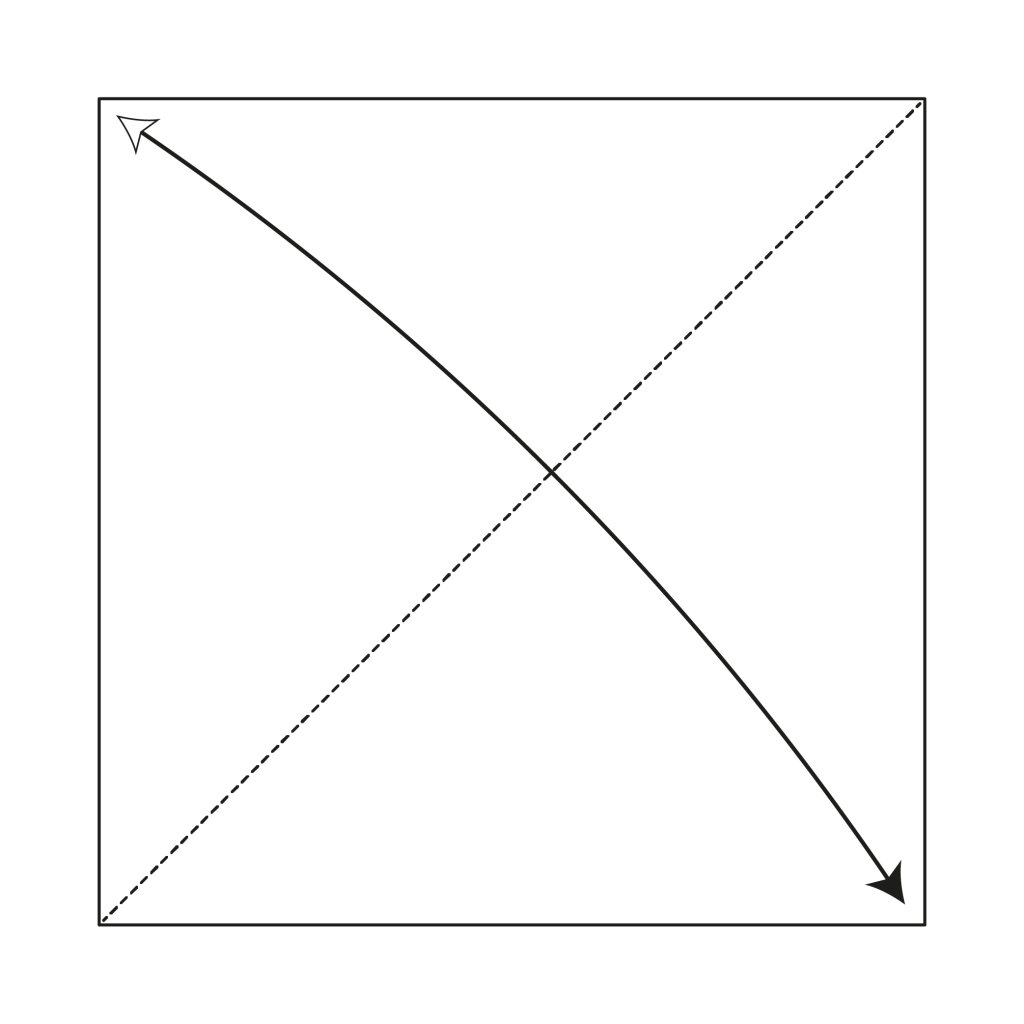 origami christmas tree diagram step 1