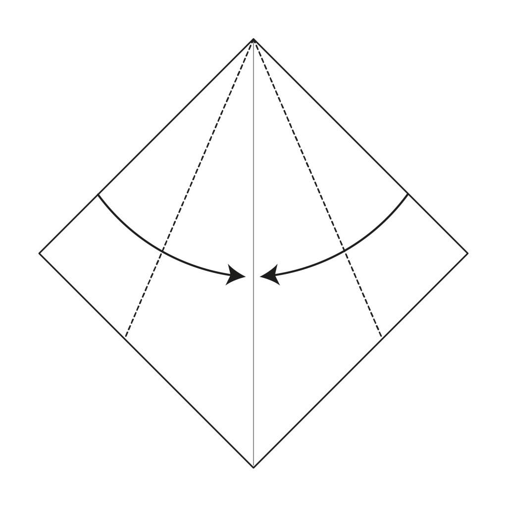 origami christmas tree diagram step 3