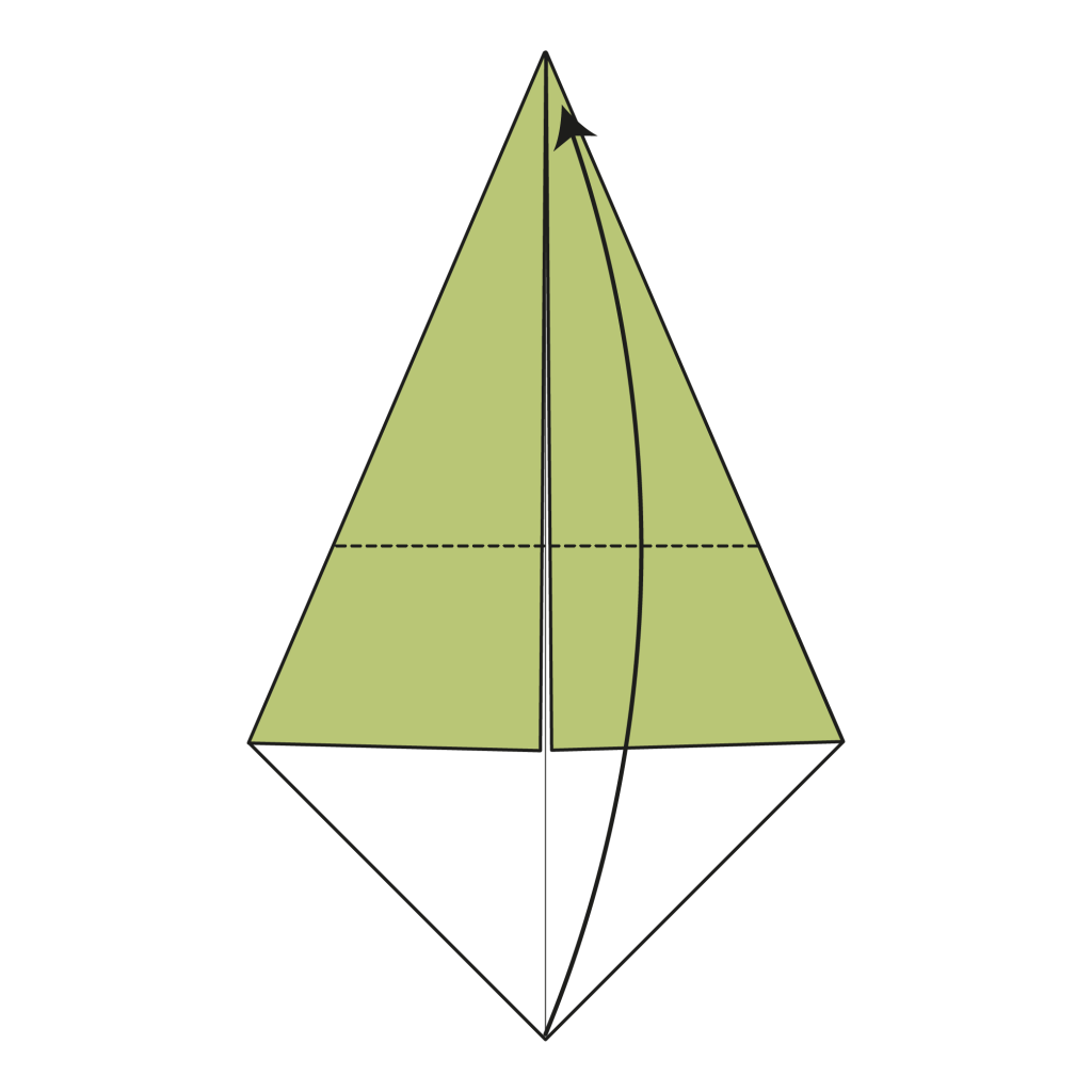 origami christmas tree diagram step 4
