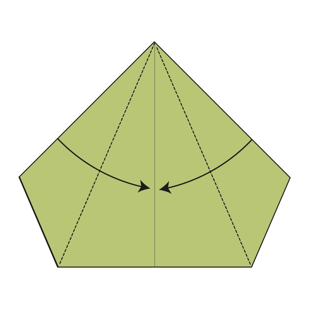 origami christmas tree diagram step 5