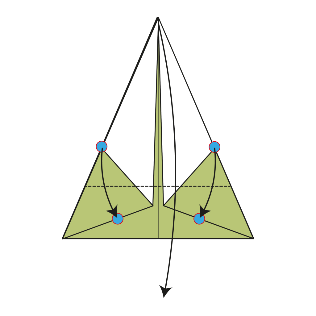 origami christmas tree diagram step 6