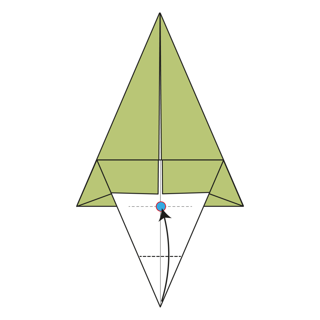 origami christmas tree diagram step 7