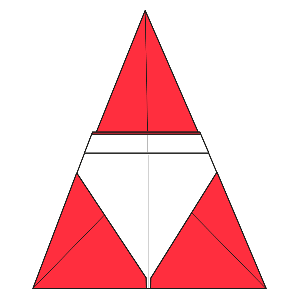 origami santa diagram completed