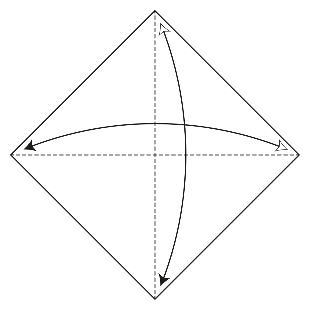 origami santa diagram step 1