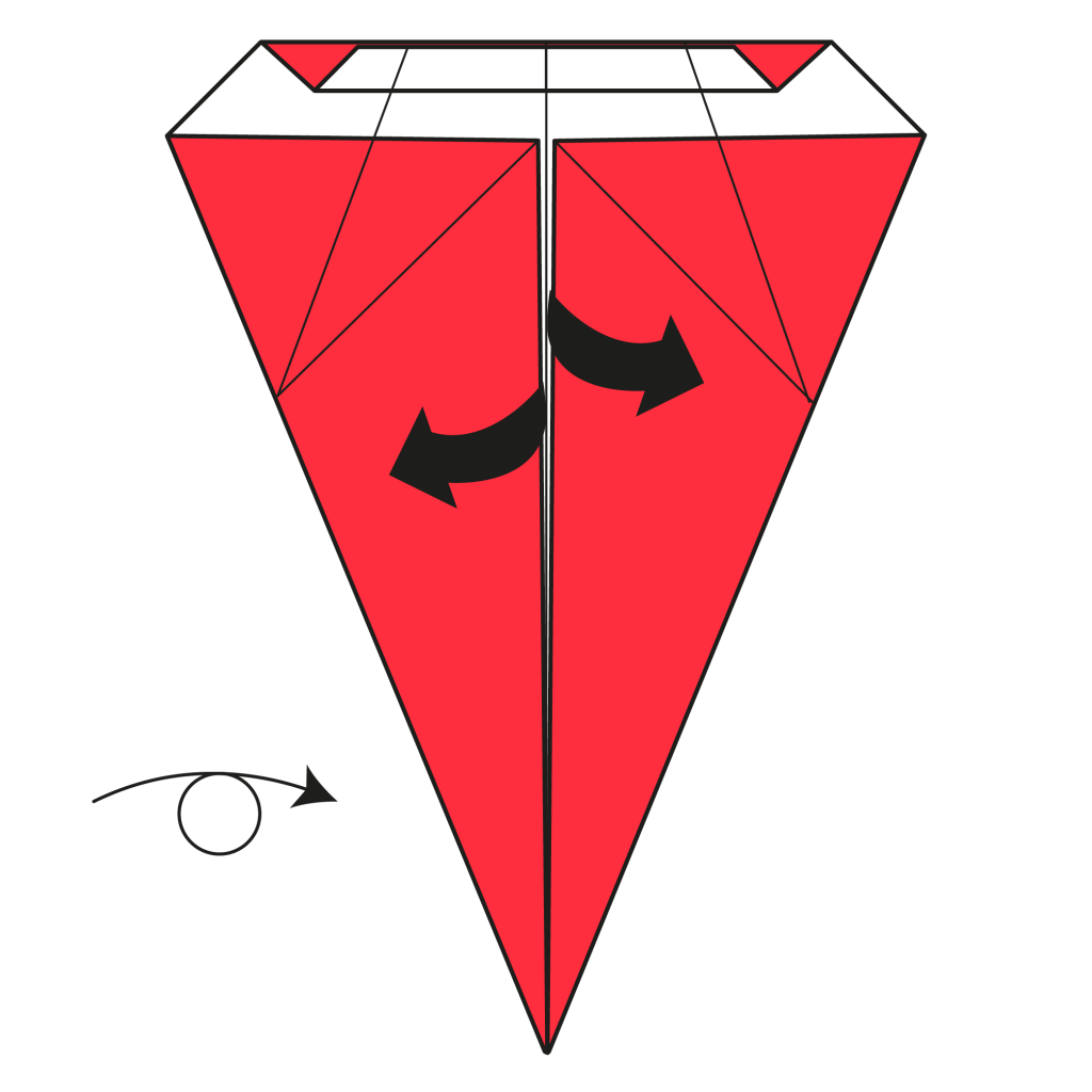 origami santa diagram step 10