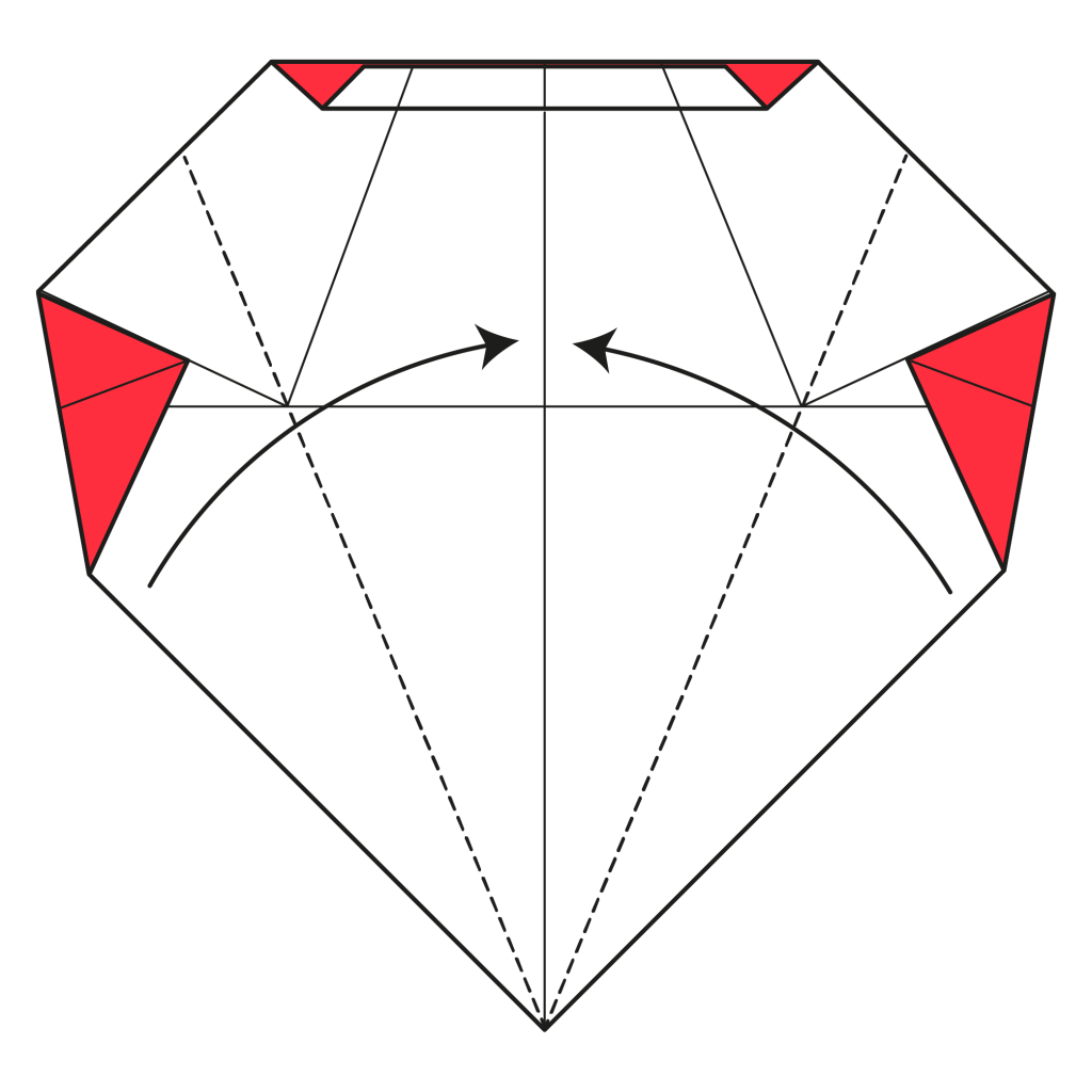 origami santa diagram step 12