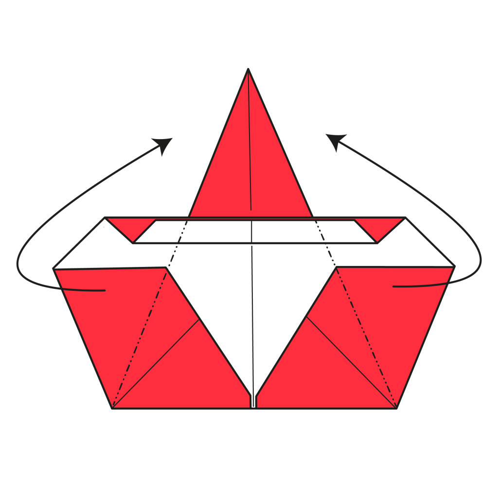 origami santa diagram step 14