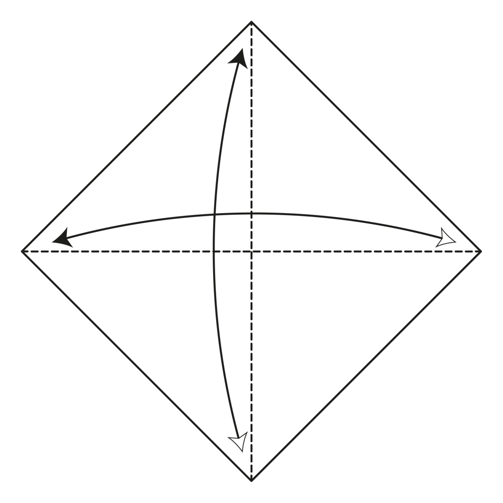 origami cat diagram step 1