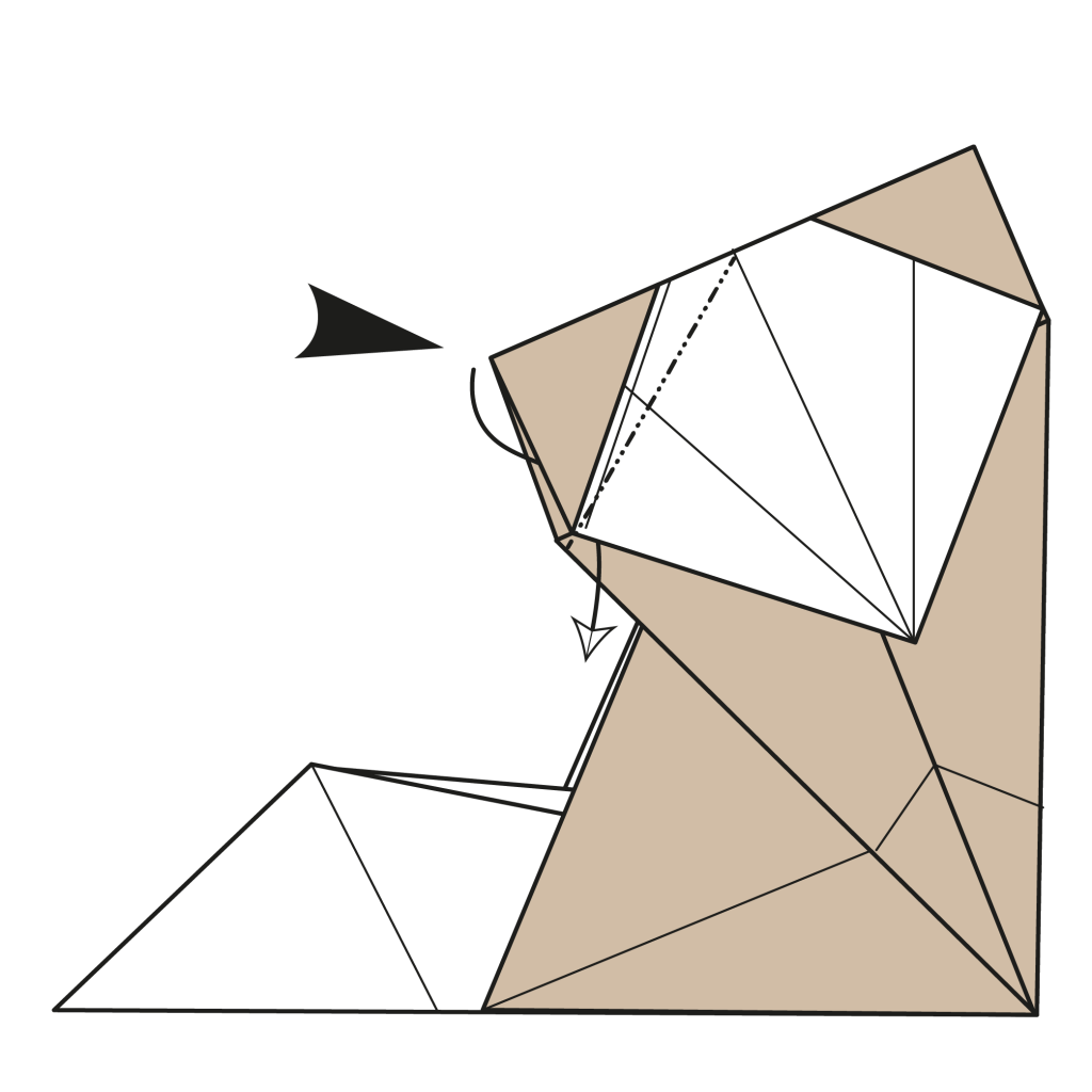 origami cat diagram step 21