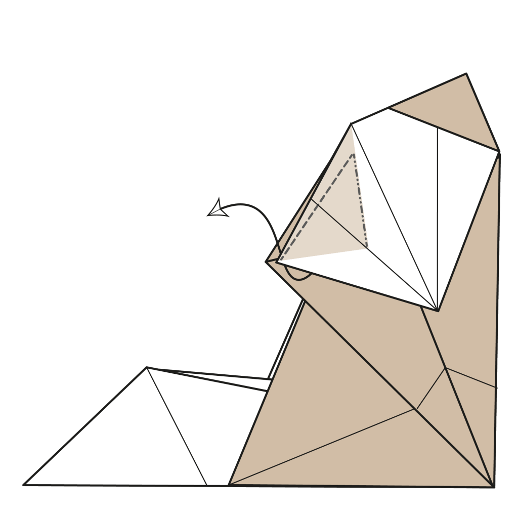 origami cat diagram step 22