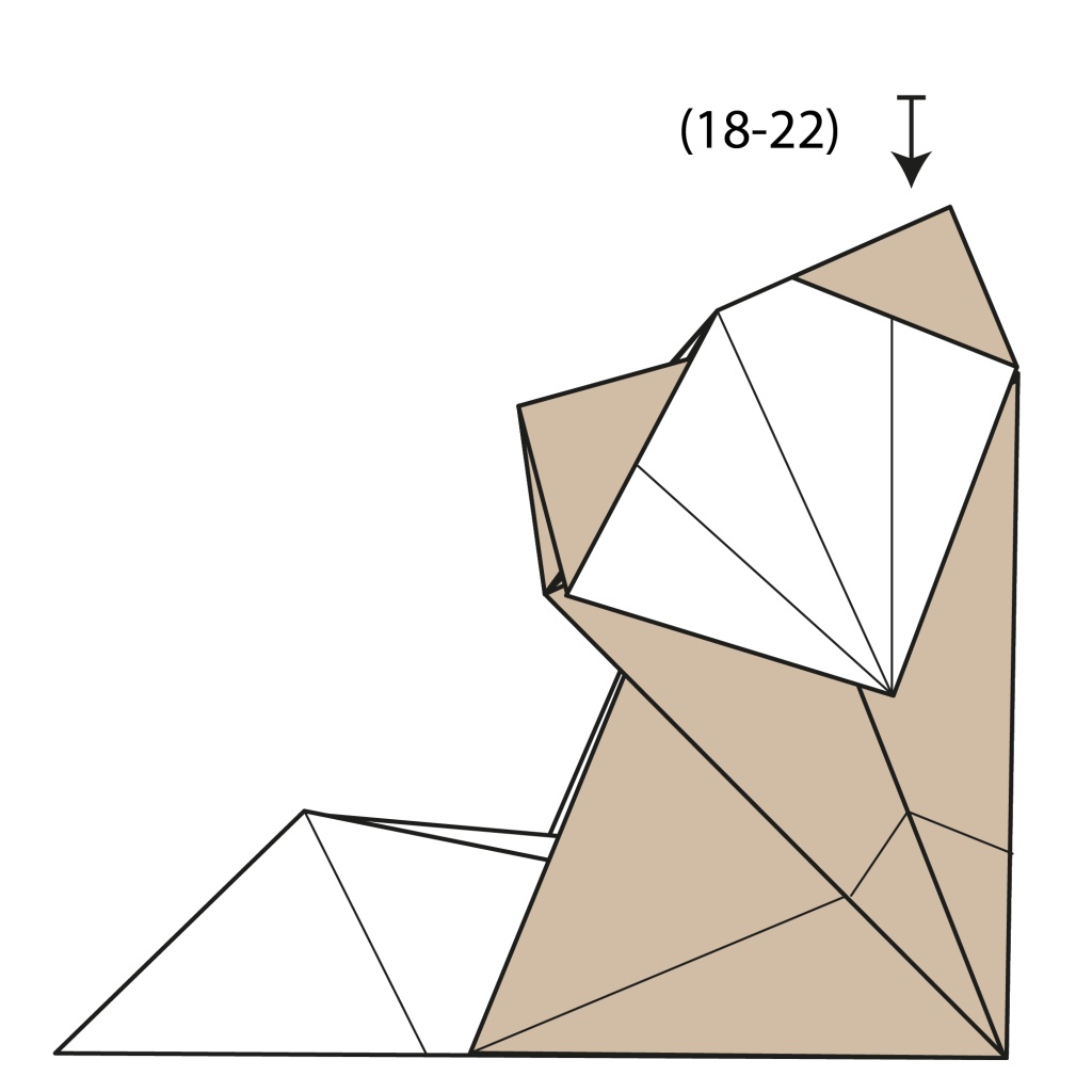 origami cat diagram step 23