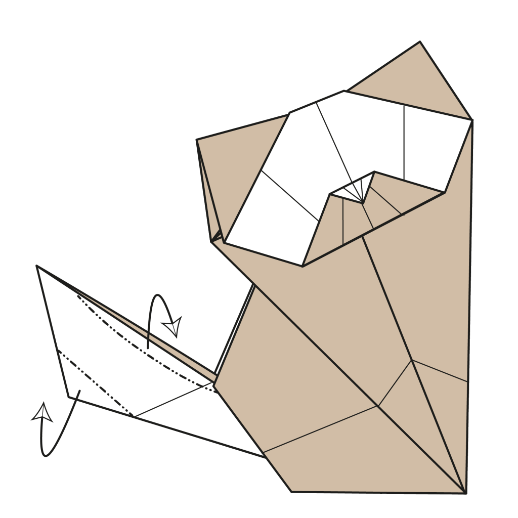 origami cat diagram step 29