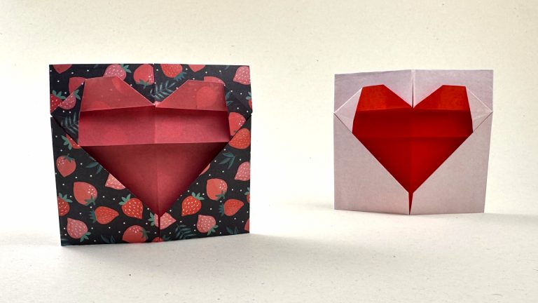 origami heart cards