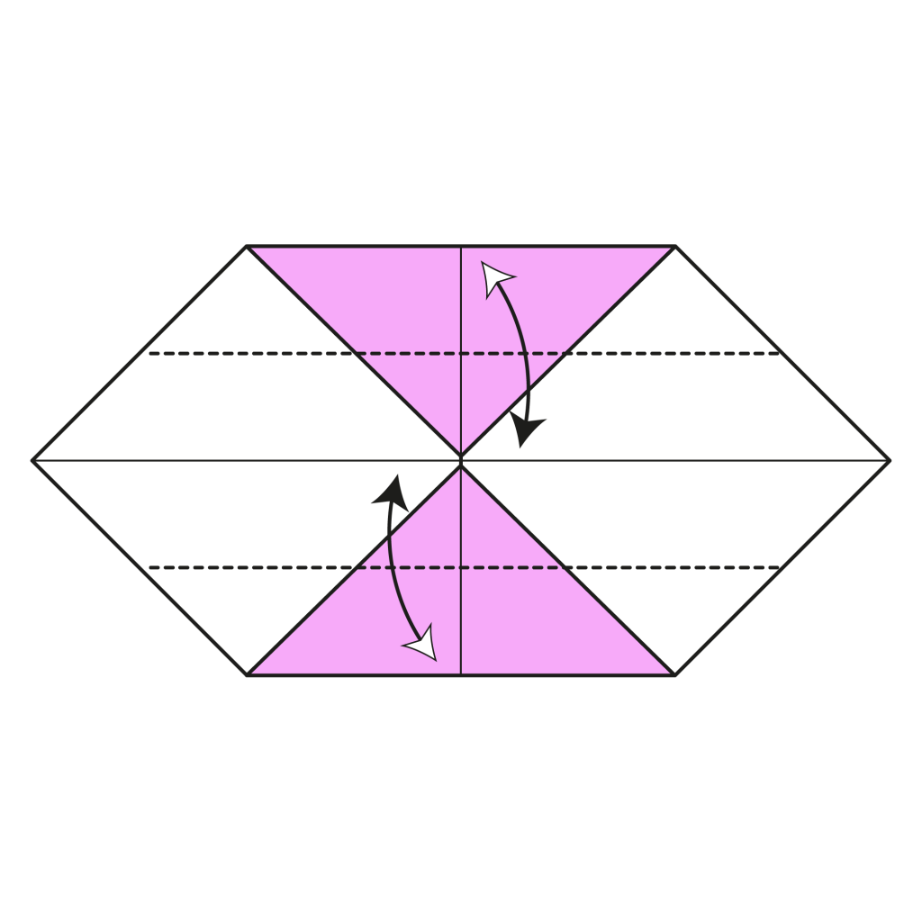 origami kissing lips diagram step 3