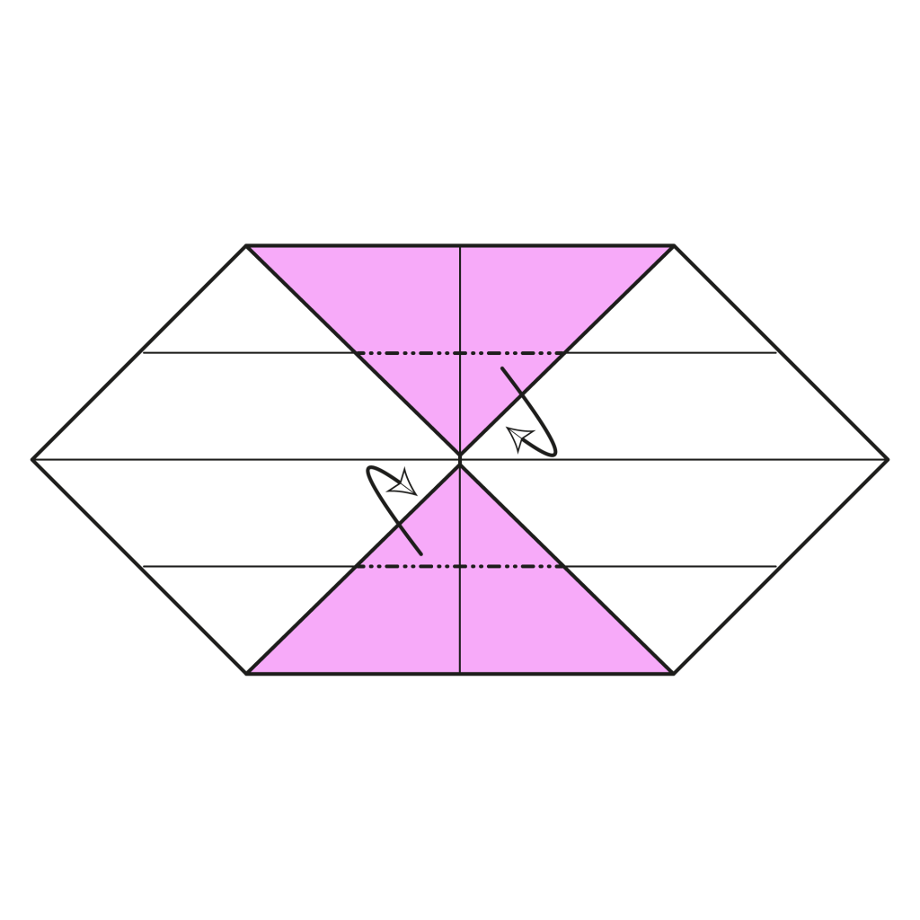 origami kissing lips diagram step 4