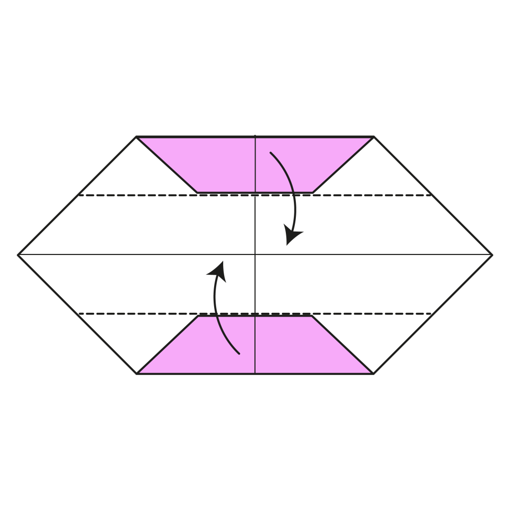 origami kissing lips diagram step 5