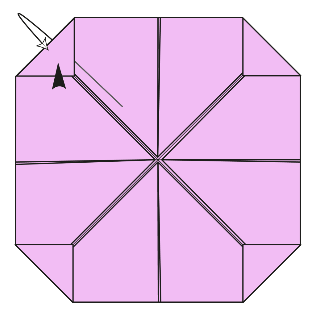 origami lotus diagram step 10