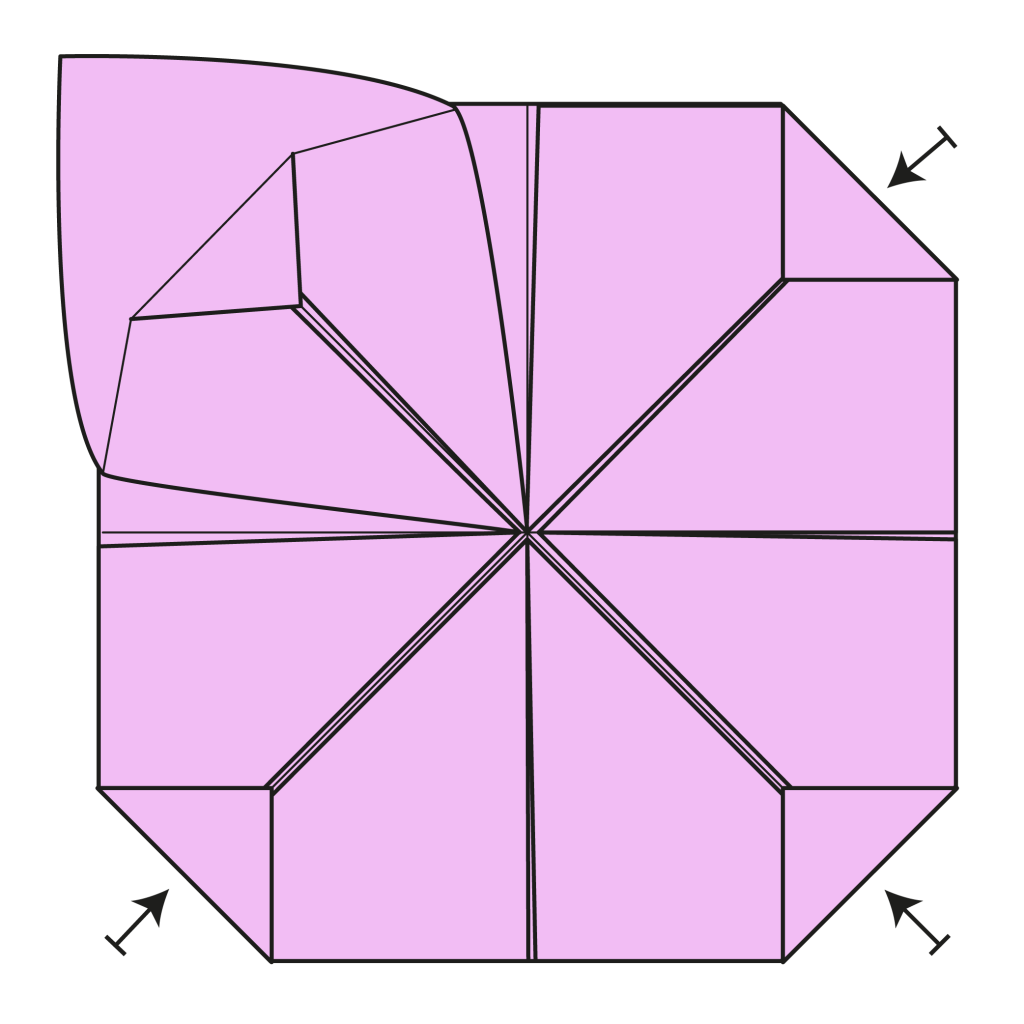 origami lotus diagram step 11