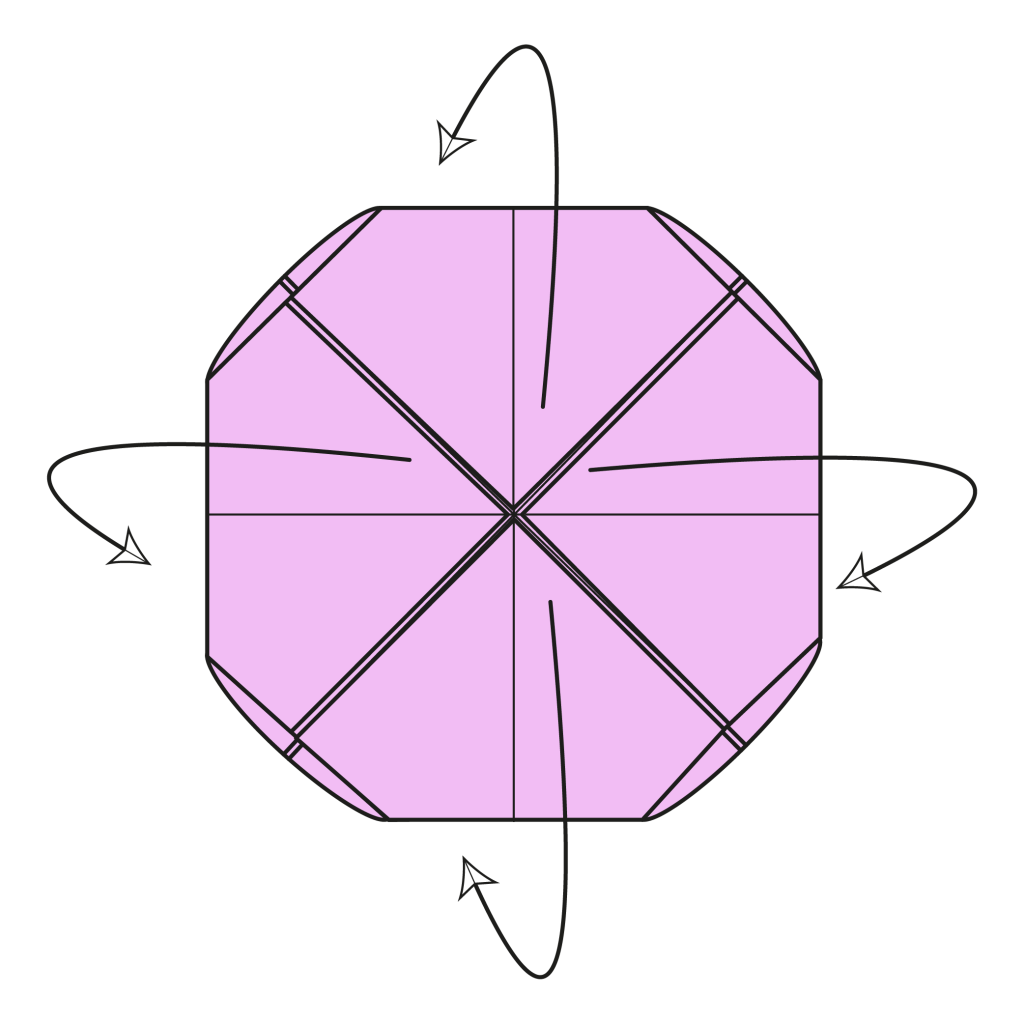 origami lotus diagram step 13