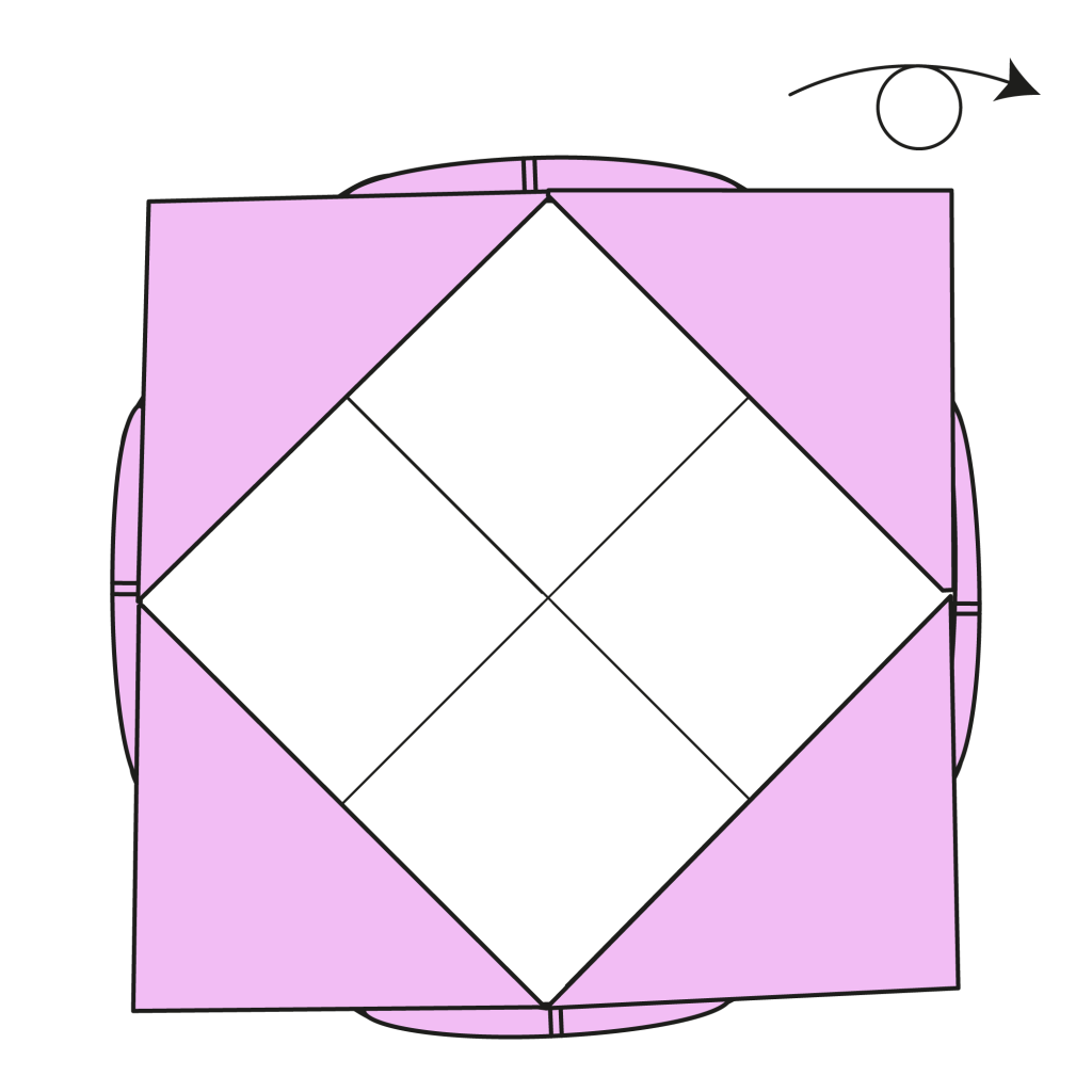 origami lotus diagram step 15