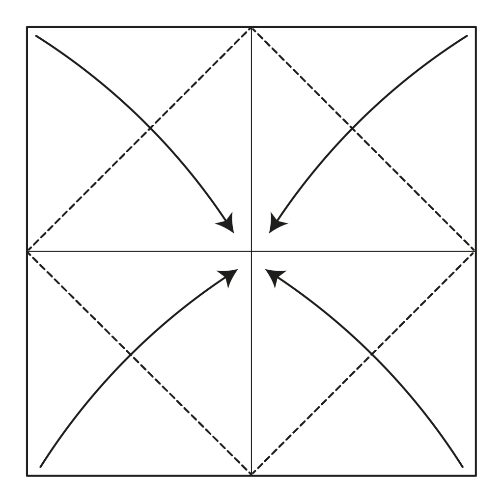 origami lotus diagram step 2
