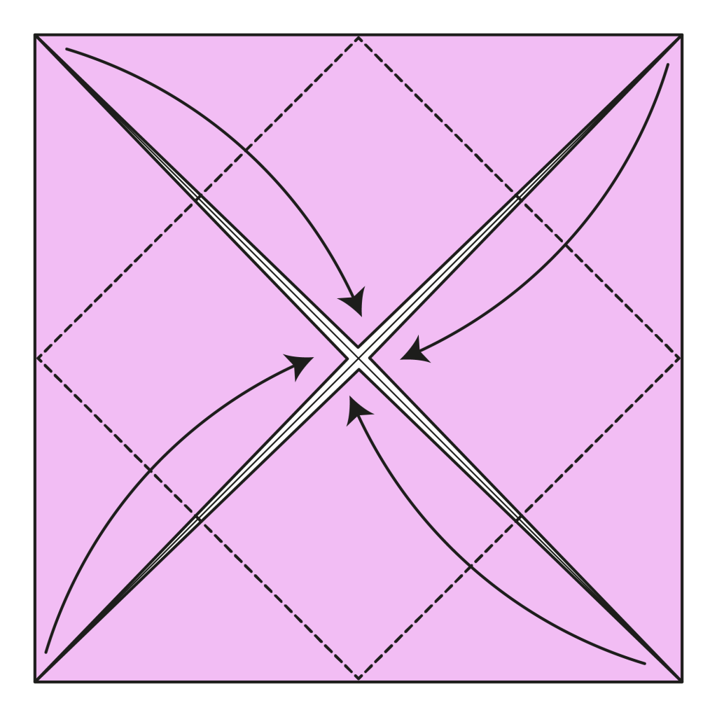 origami lotus diagram step 4