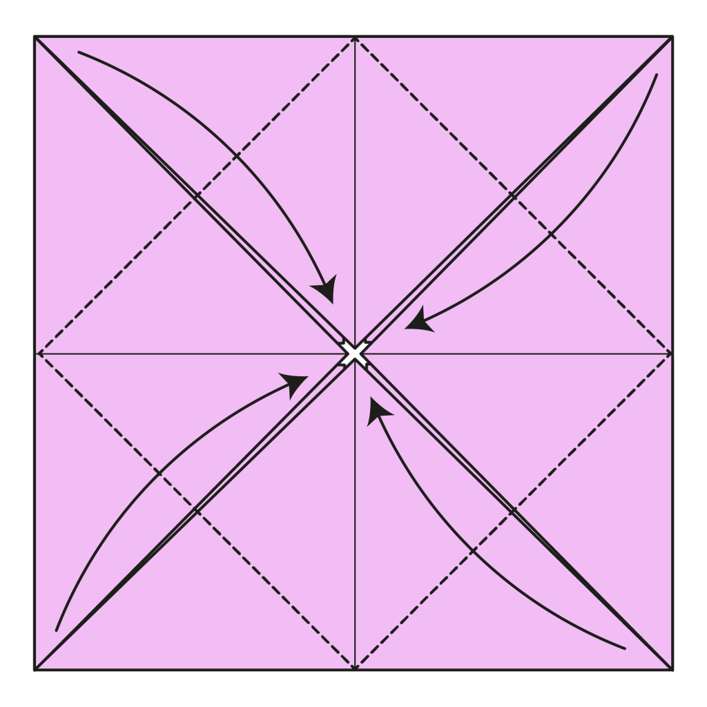 origami lotus diagram step 6