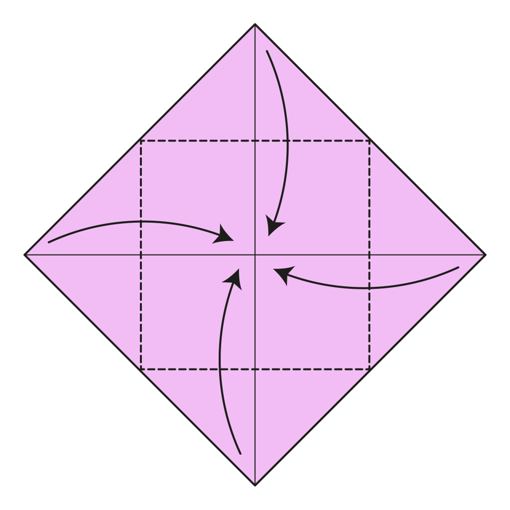 origami lotus diagram step 8