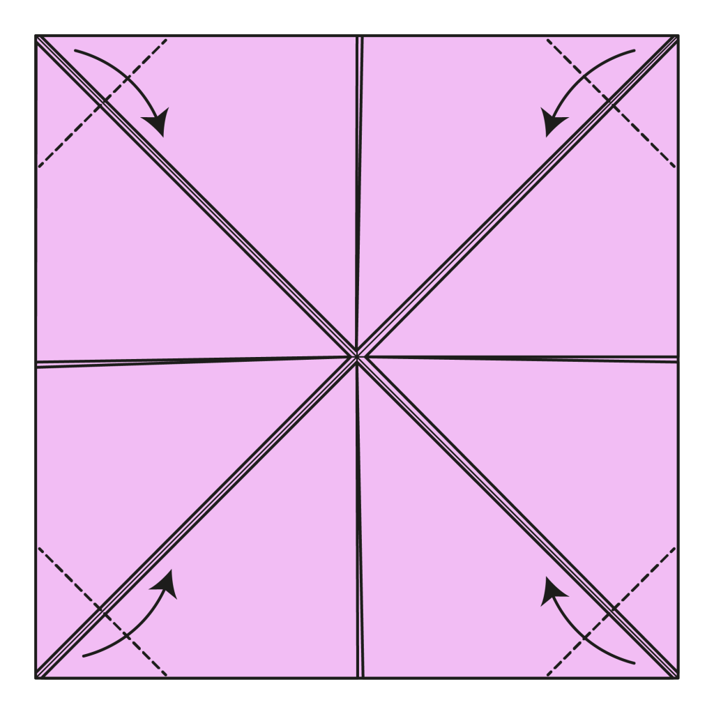 origami lotus diagram step 9