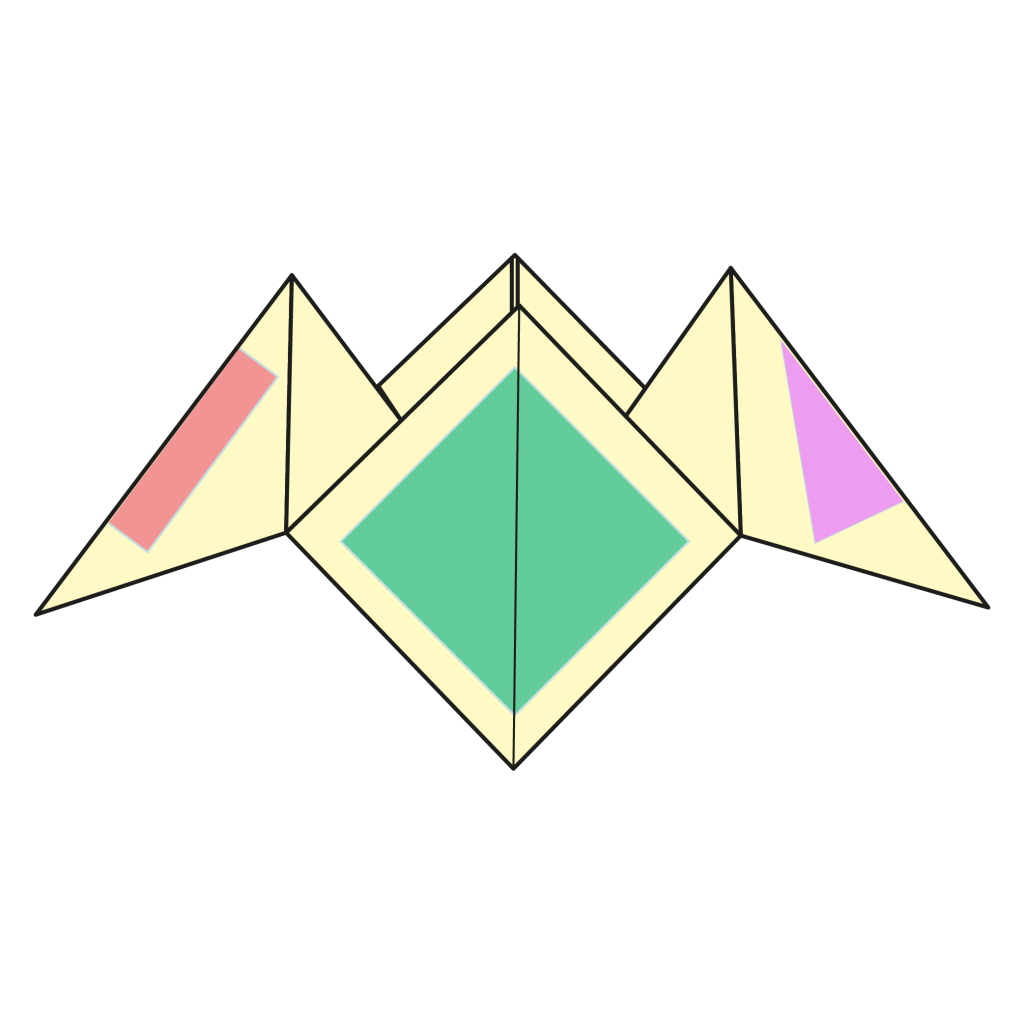 origami fortune teller diagram completed