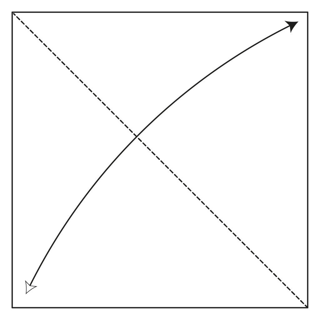 origami fortune teller diagram step 1