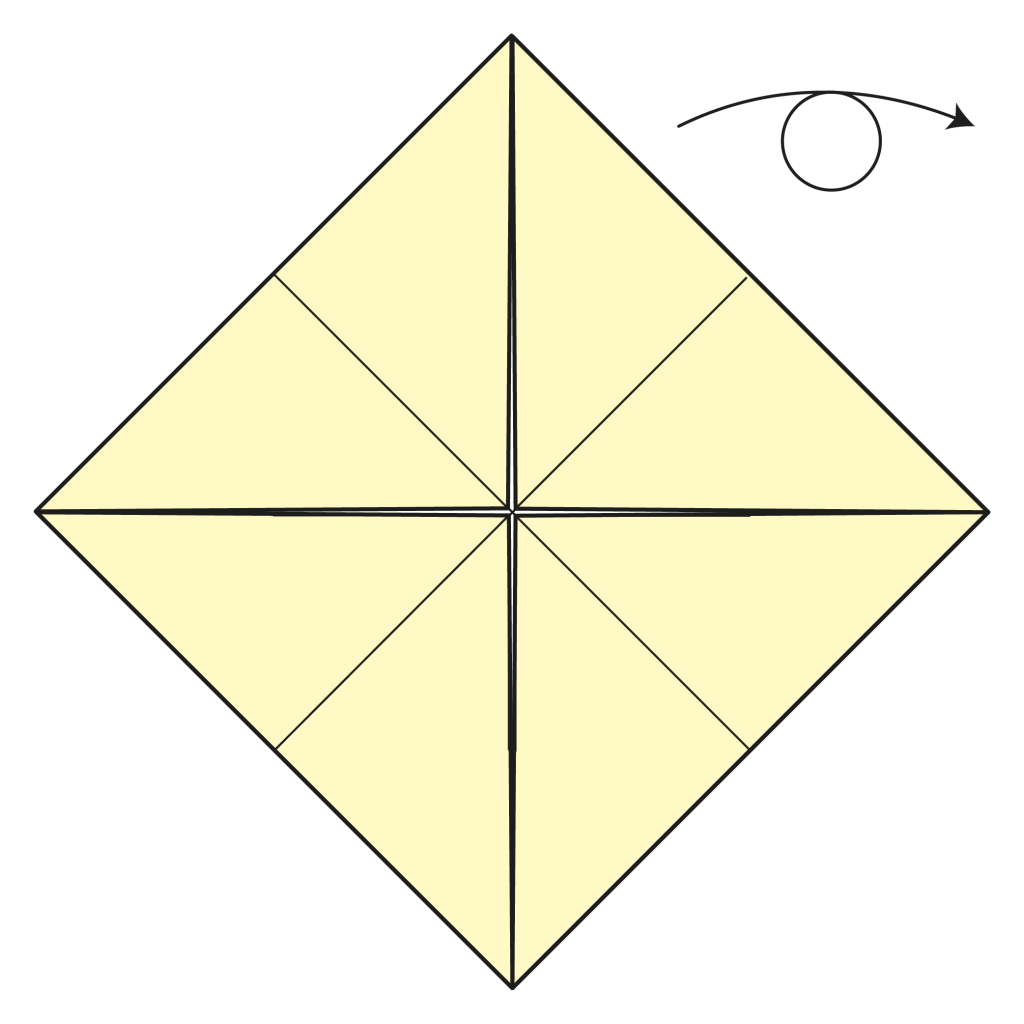 origami fortune teller diagram step 4