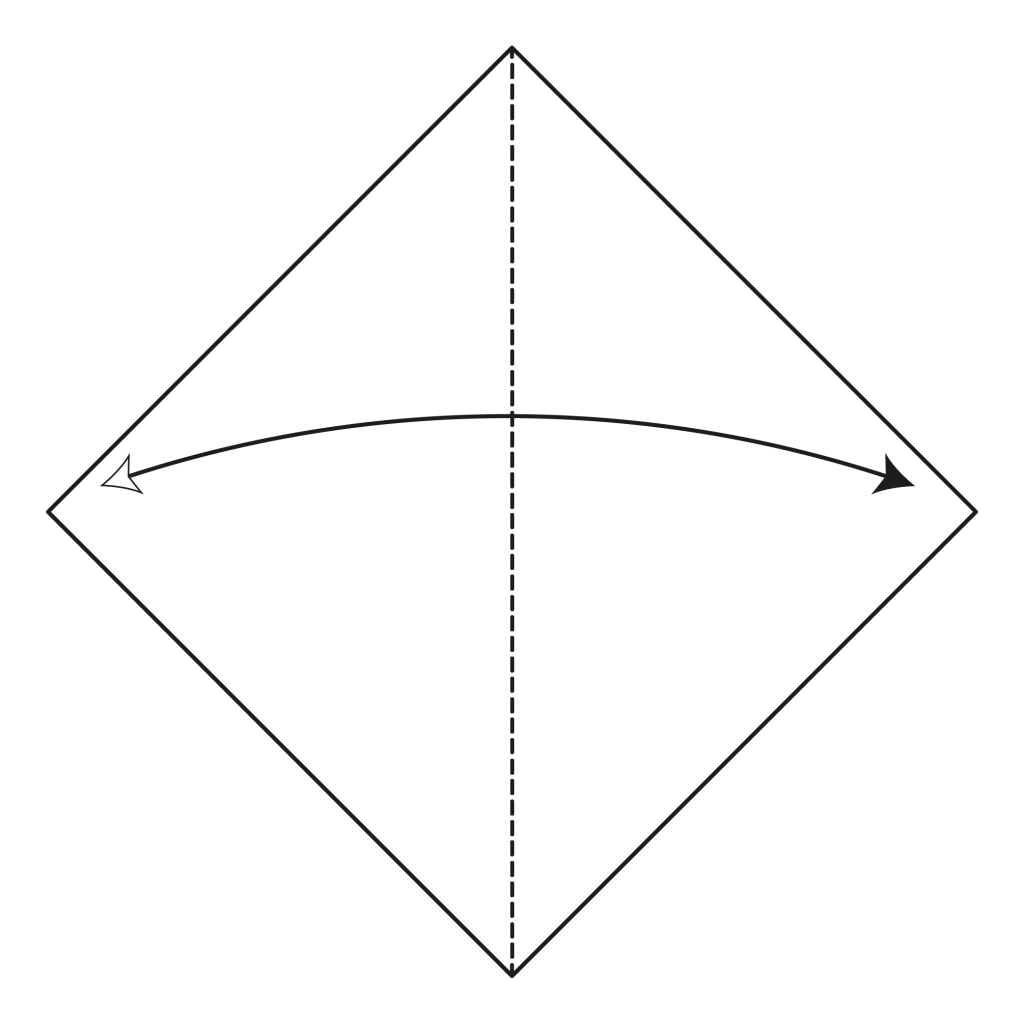 origami chicken diagram step 1