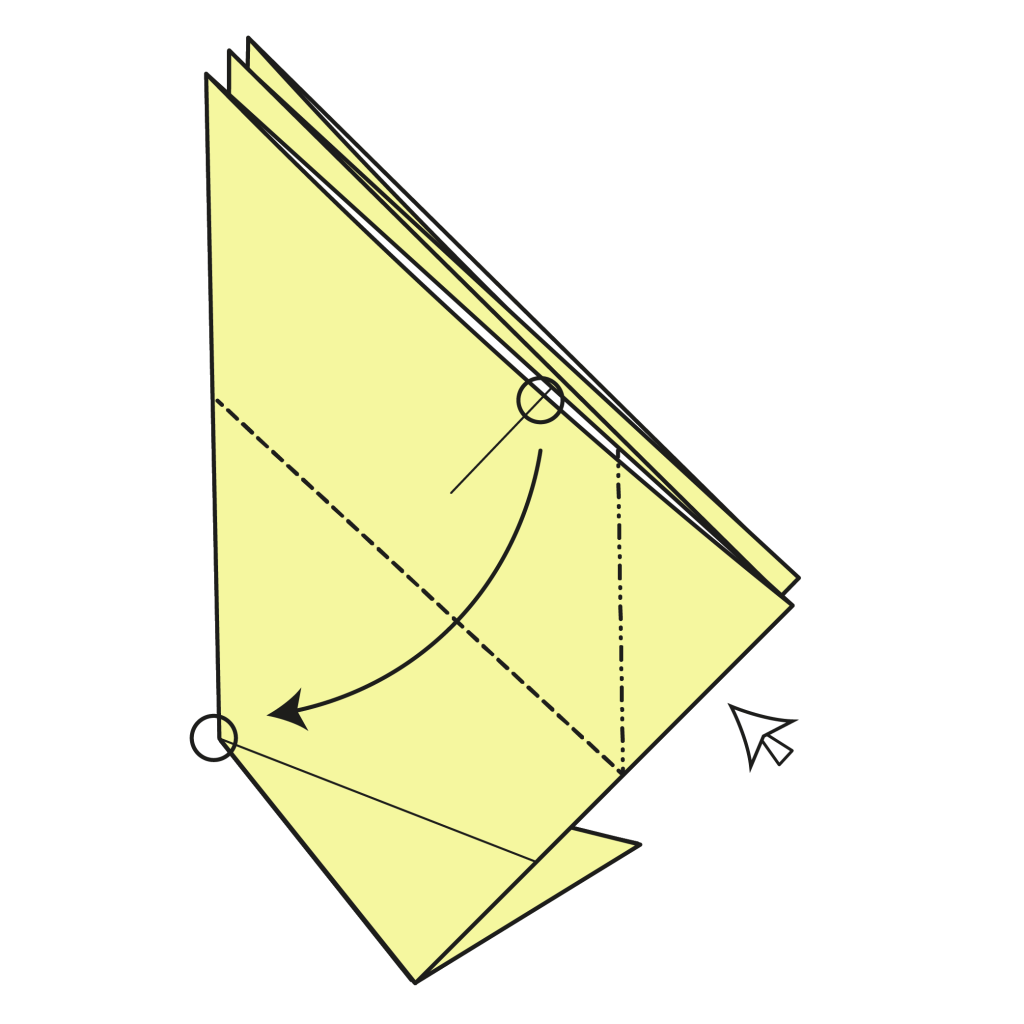origami chicken diagram step 10