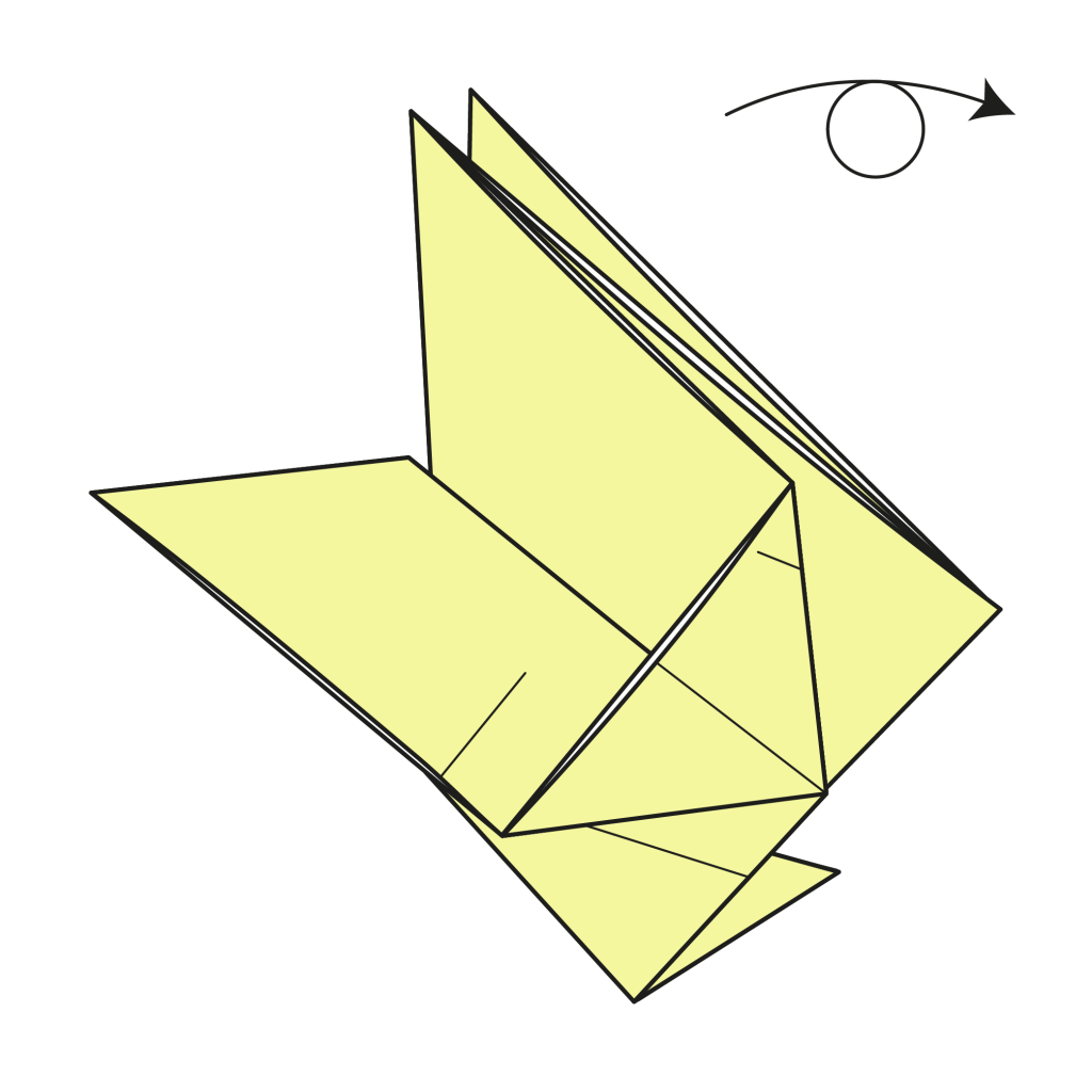 origami chicken diagram step 11