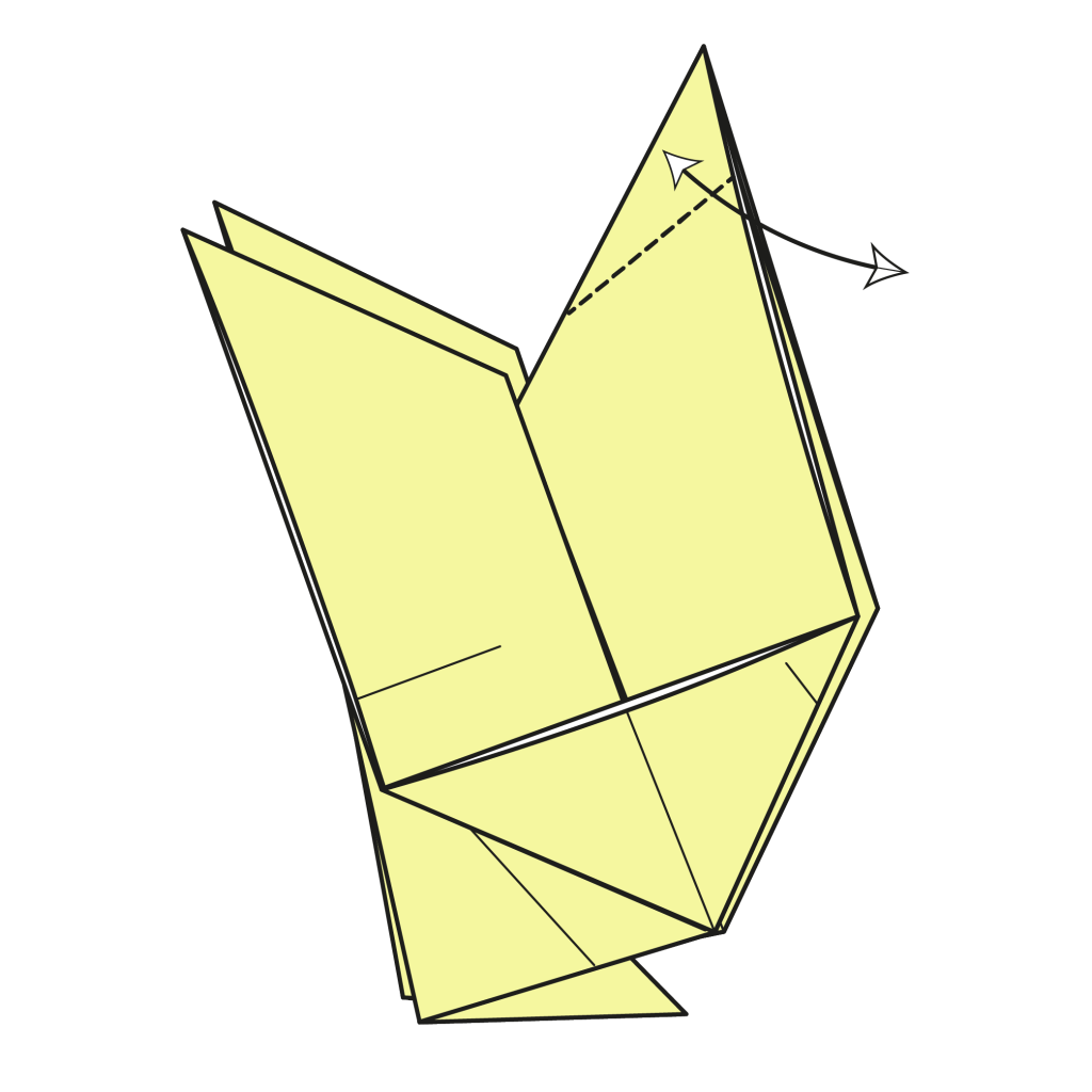 origami chicken diagram step 13