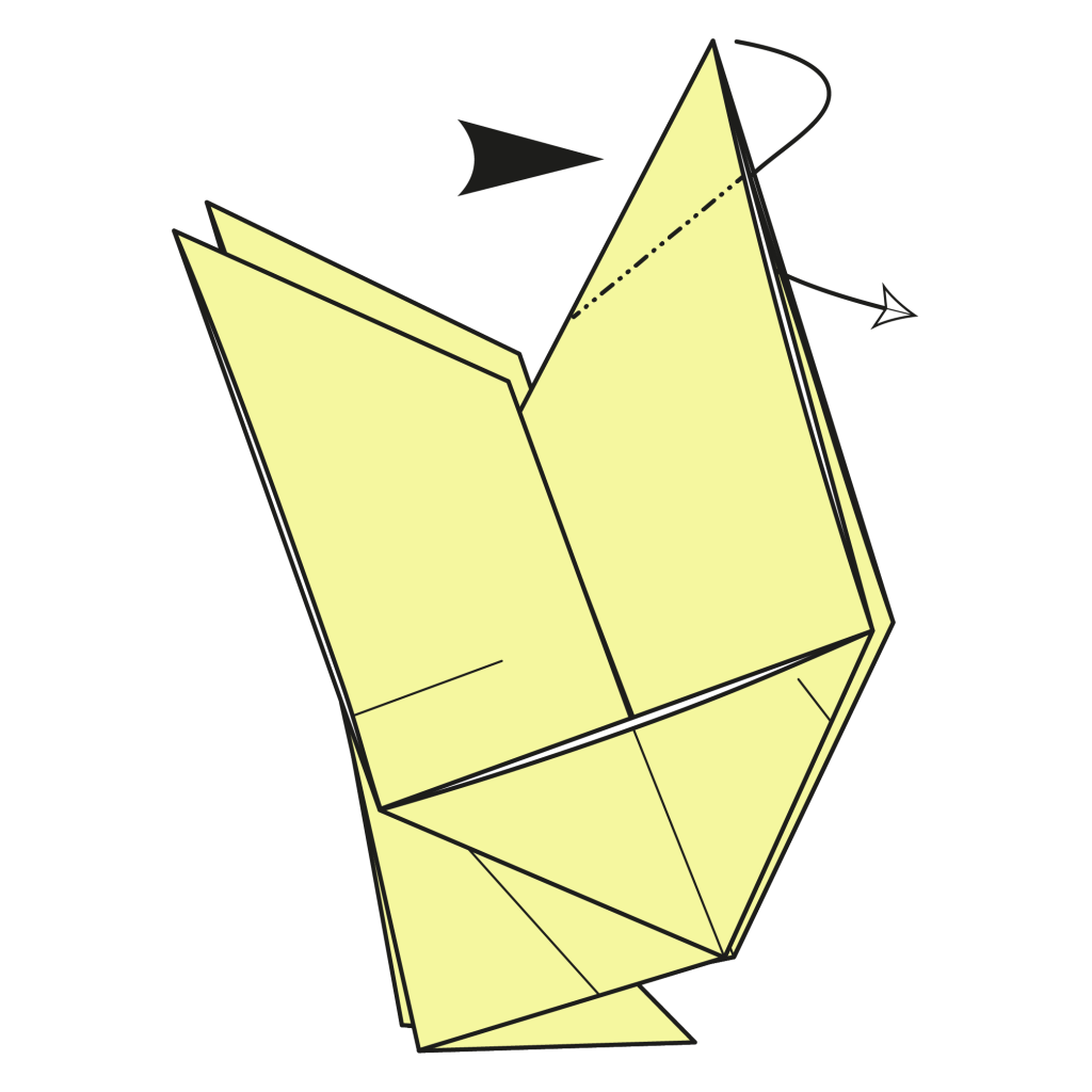 origami chicken diagram step 14