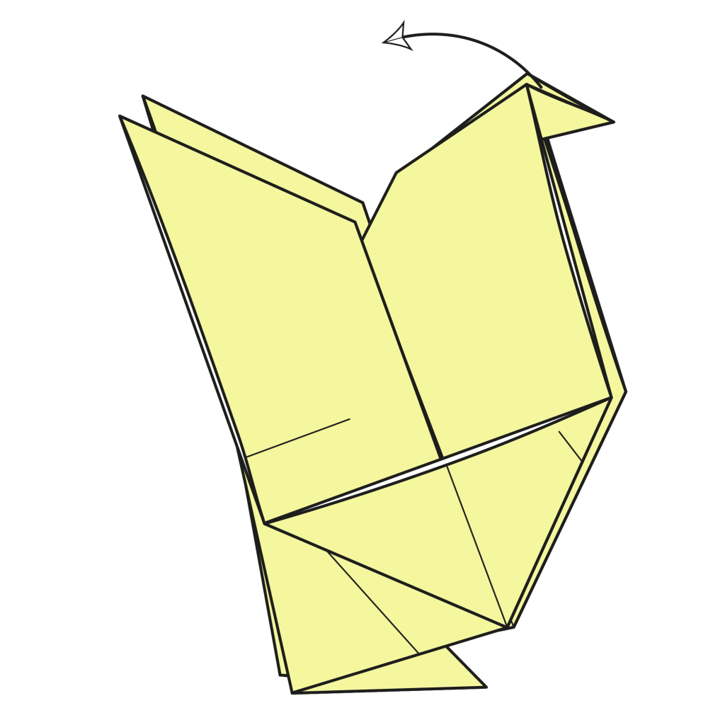 origami chicken diagram step 15