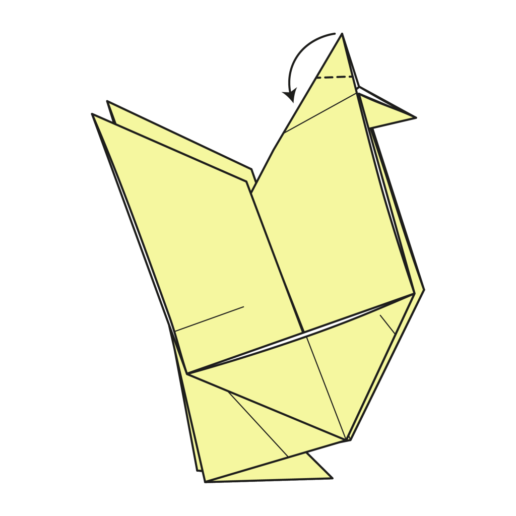 origami chicken diagram step 17