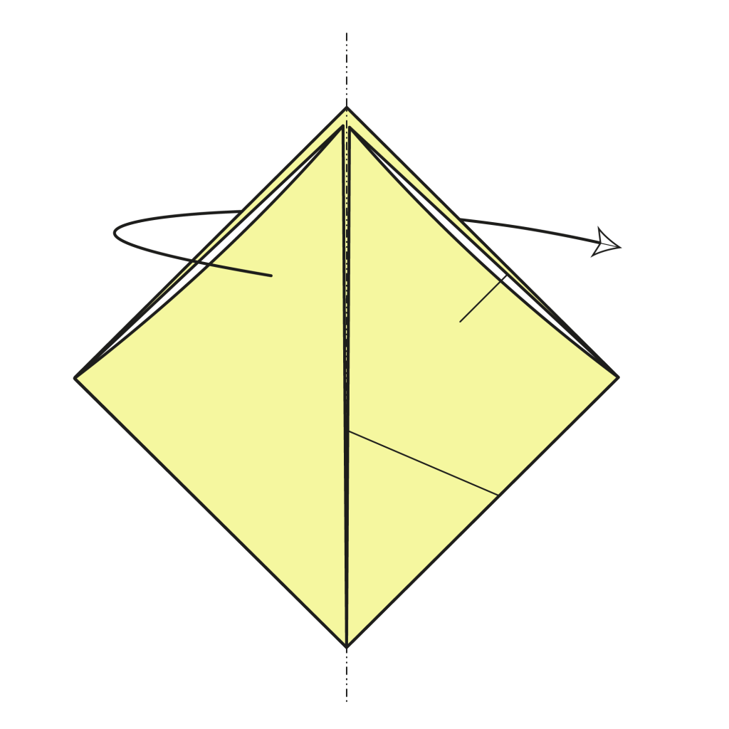 origami chicken diagram step 7