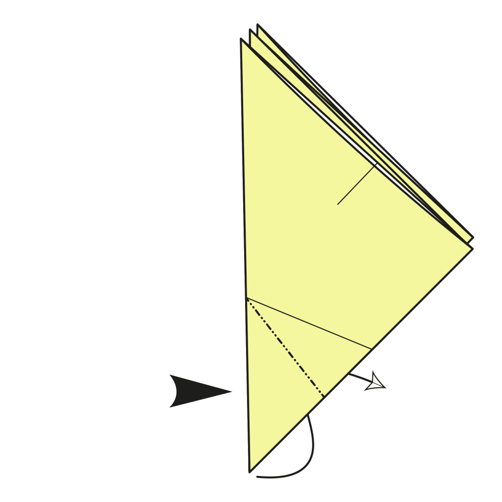 origami chicken diagram step 9