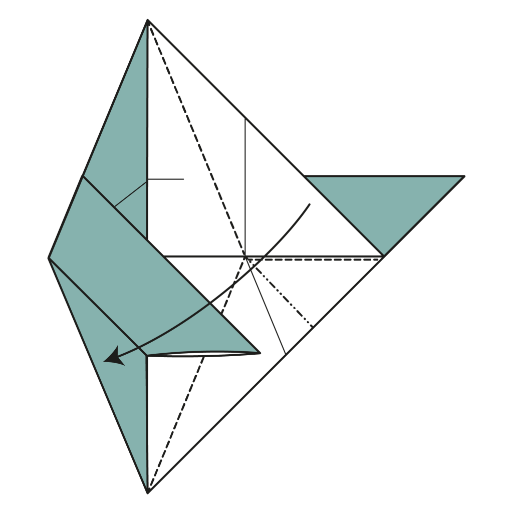 origami dragon diagram step 12