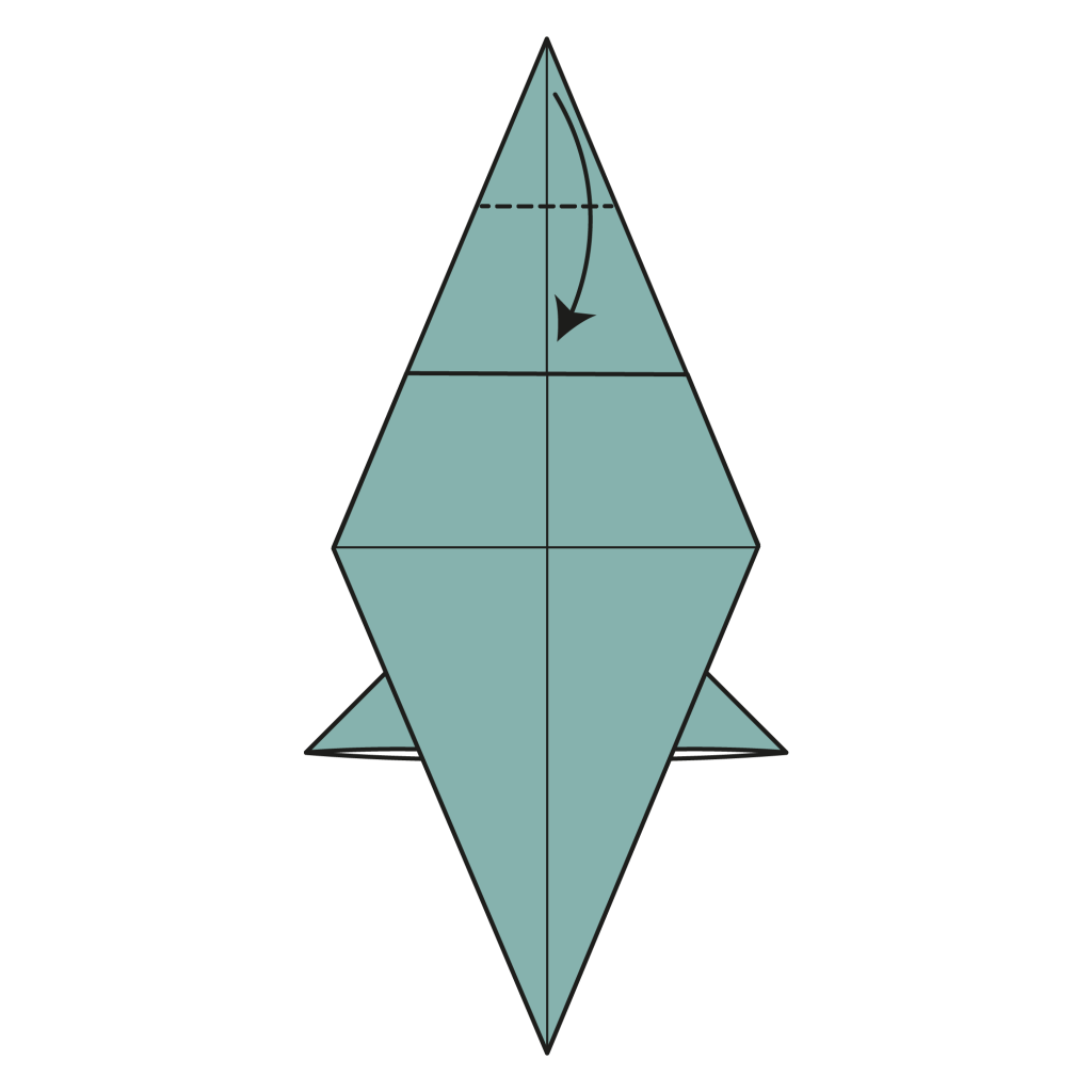 origami dragon diagram step 14